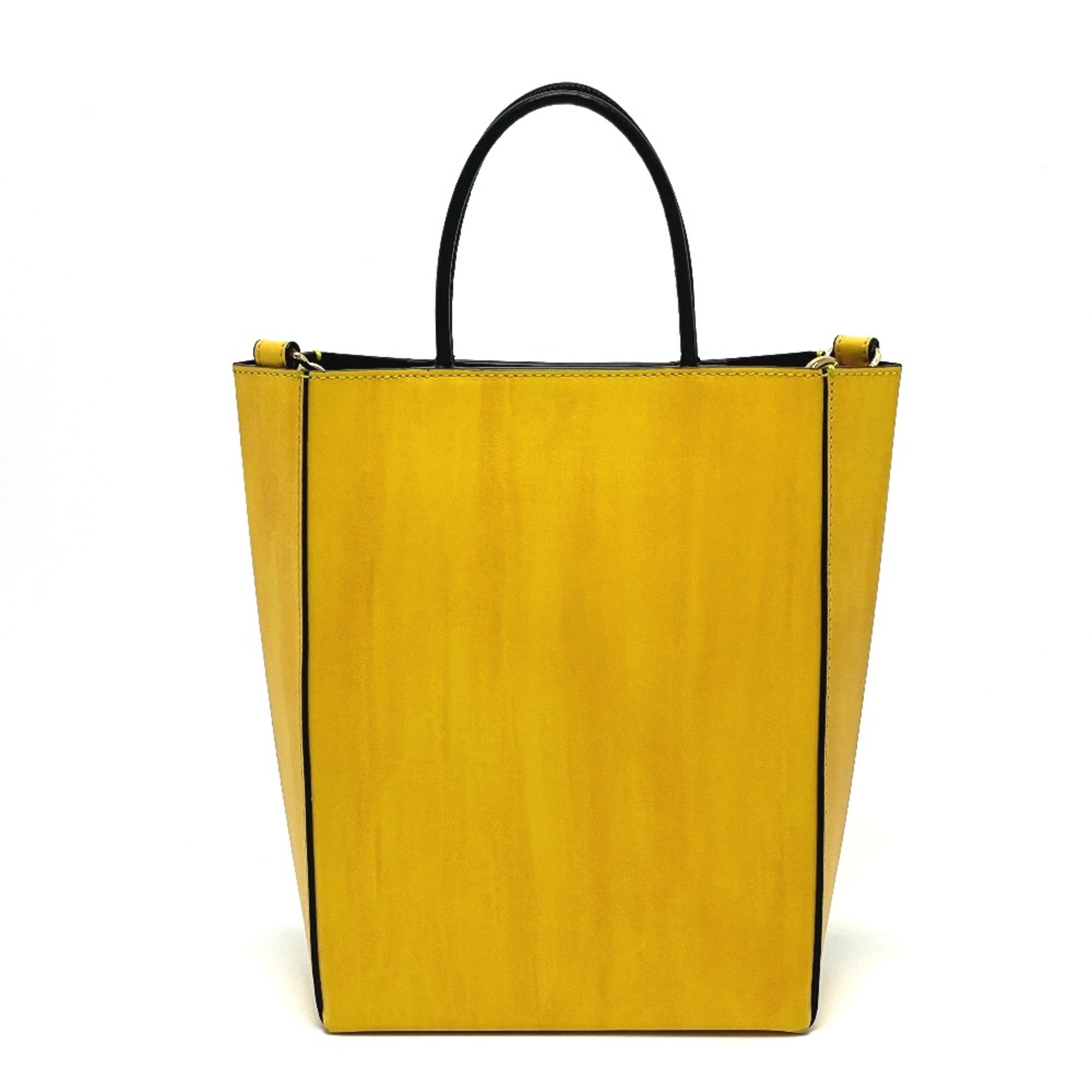 Fendi Yellow Leather Shoulder Bag (Pre-Owned)