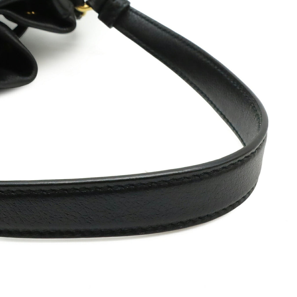 Prada Black Nero Leather Handbag Shoulder Bag (Pre-Owned)