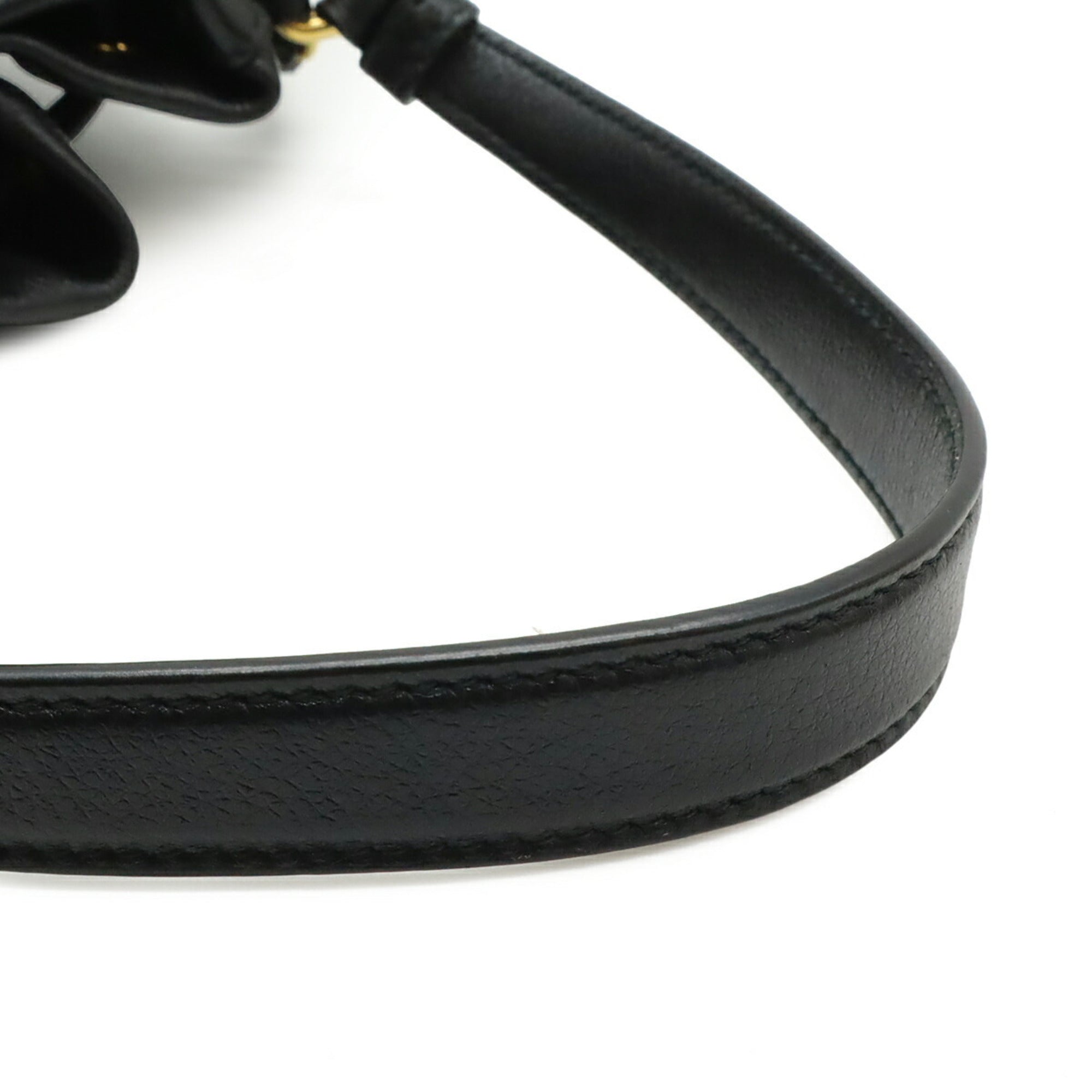 Prada Black Nero Leather Handbag Shoulder Bag (Pre-Owned)