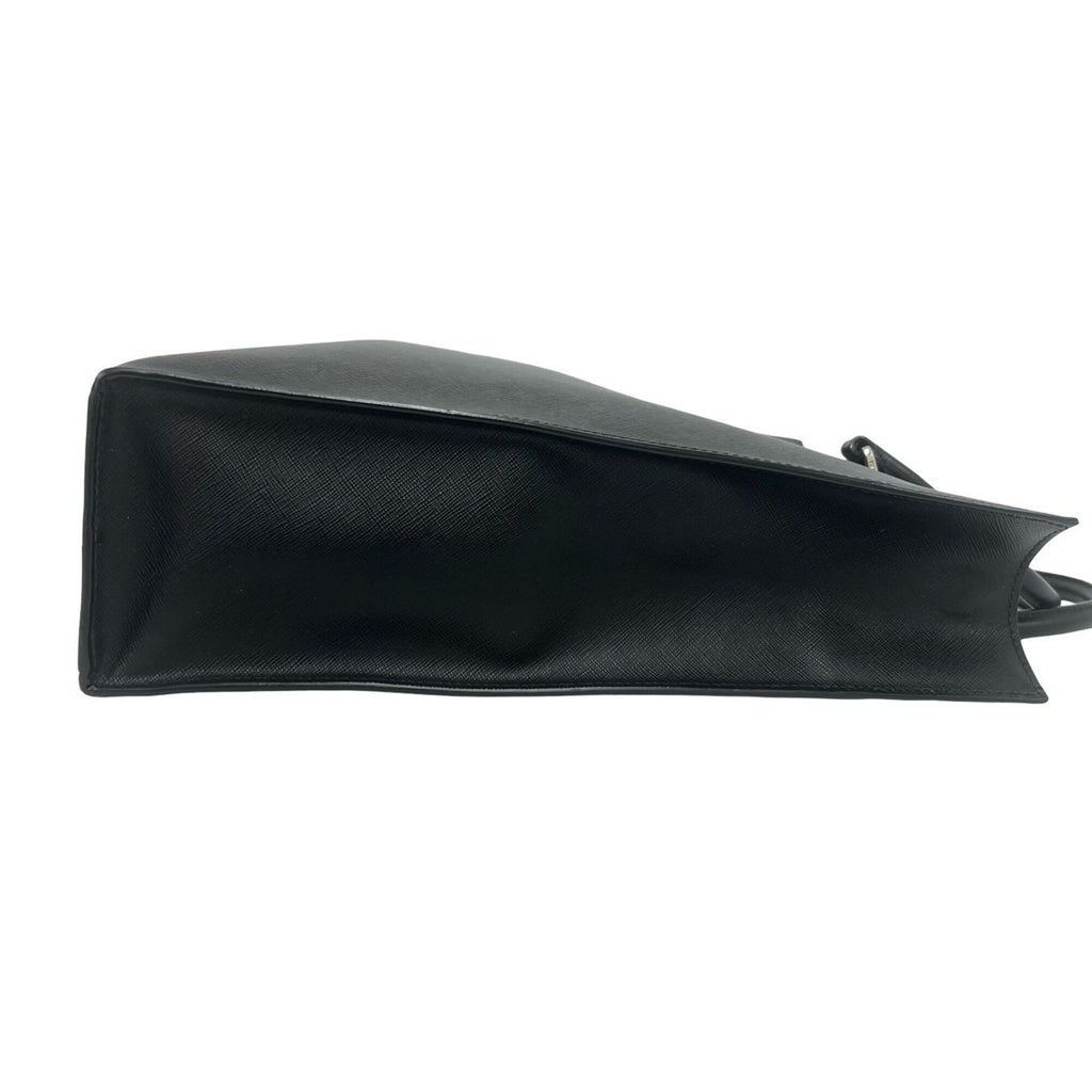 Prada Black Leather Handbag Tote Bag (Pre-Owned)