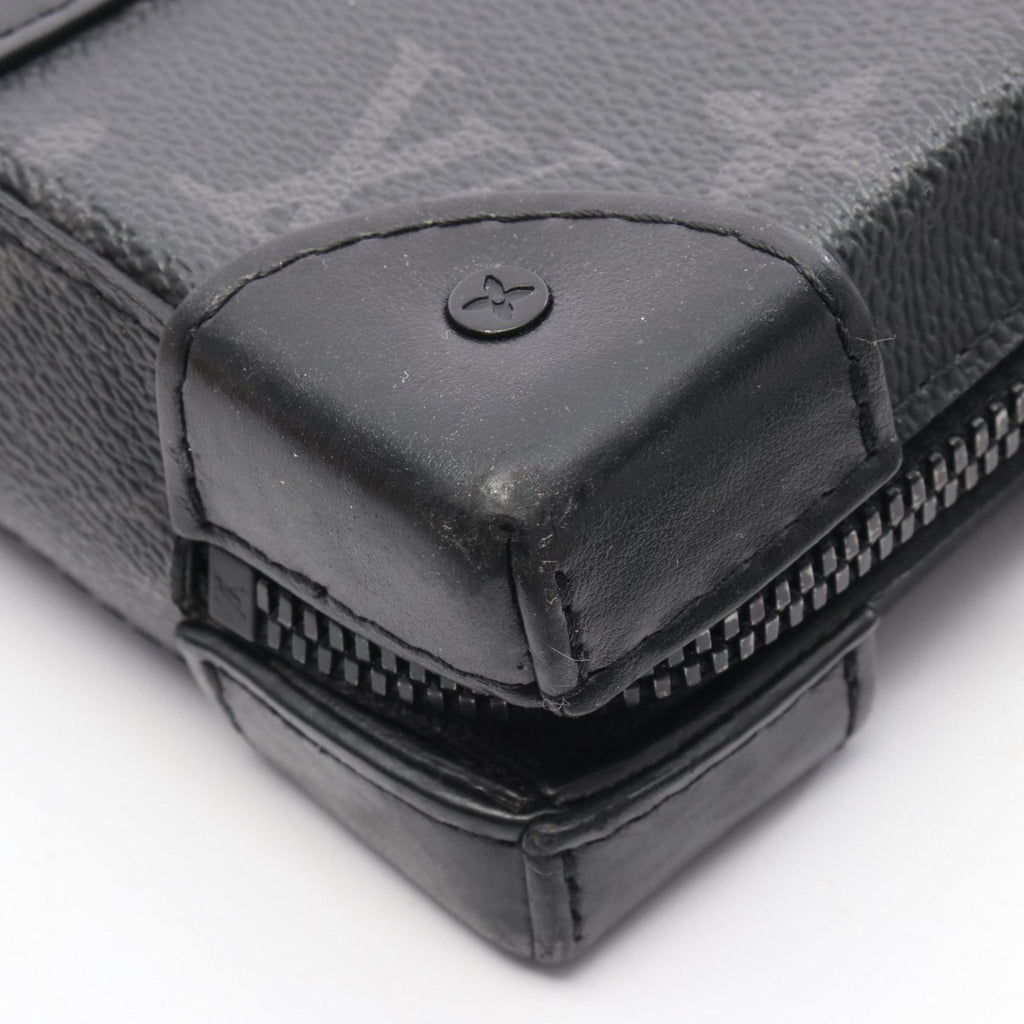 Louis Vuitton Black Coated Canvas Leather Shoulder Bag (Pre-Owned)