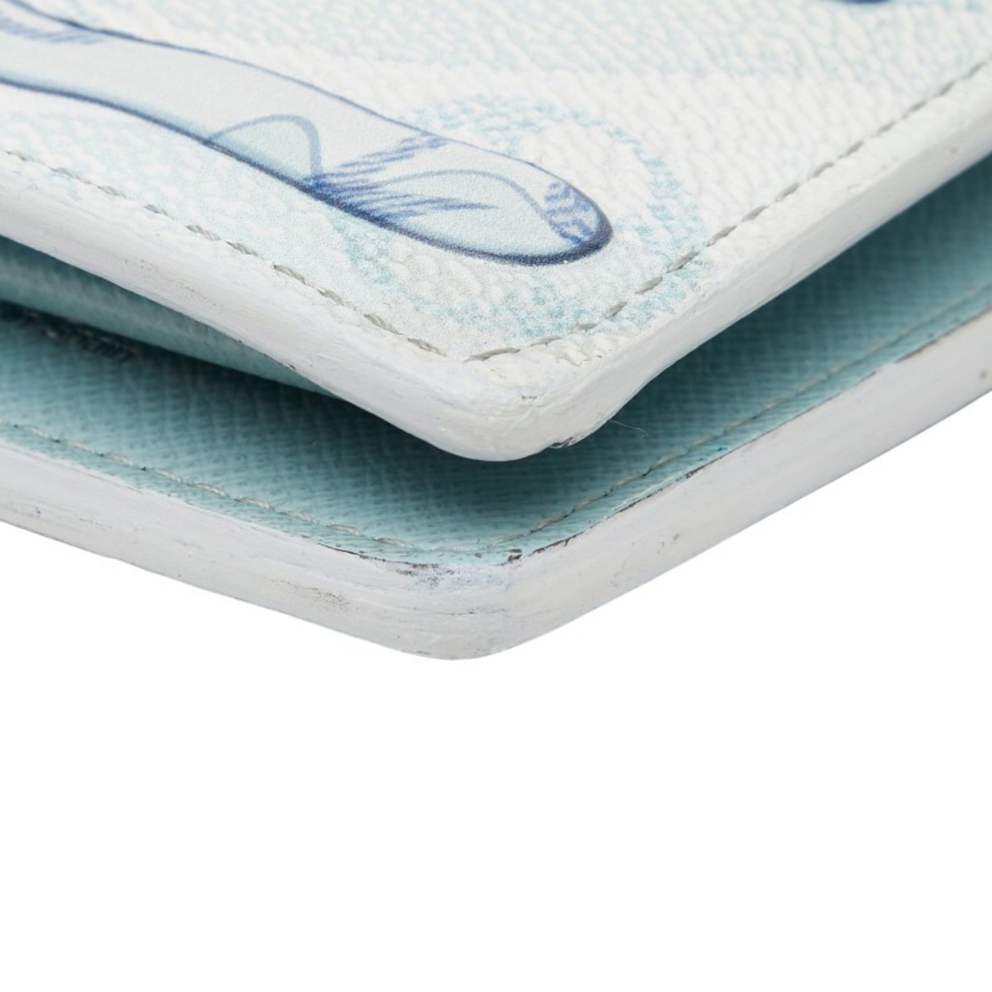 Louis Vuitton Light Blue Multi-Color Pvc Long Wallet (Bi-Fold) (Pre-Owned)
