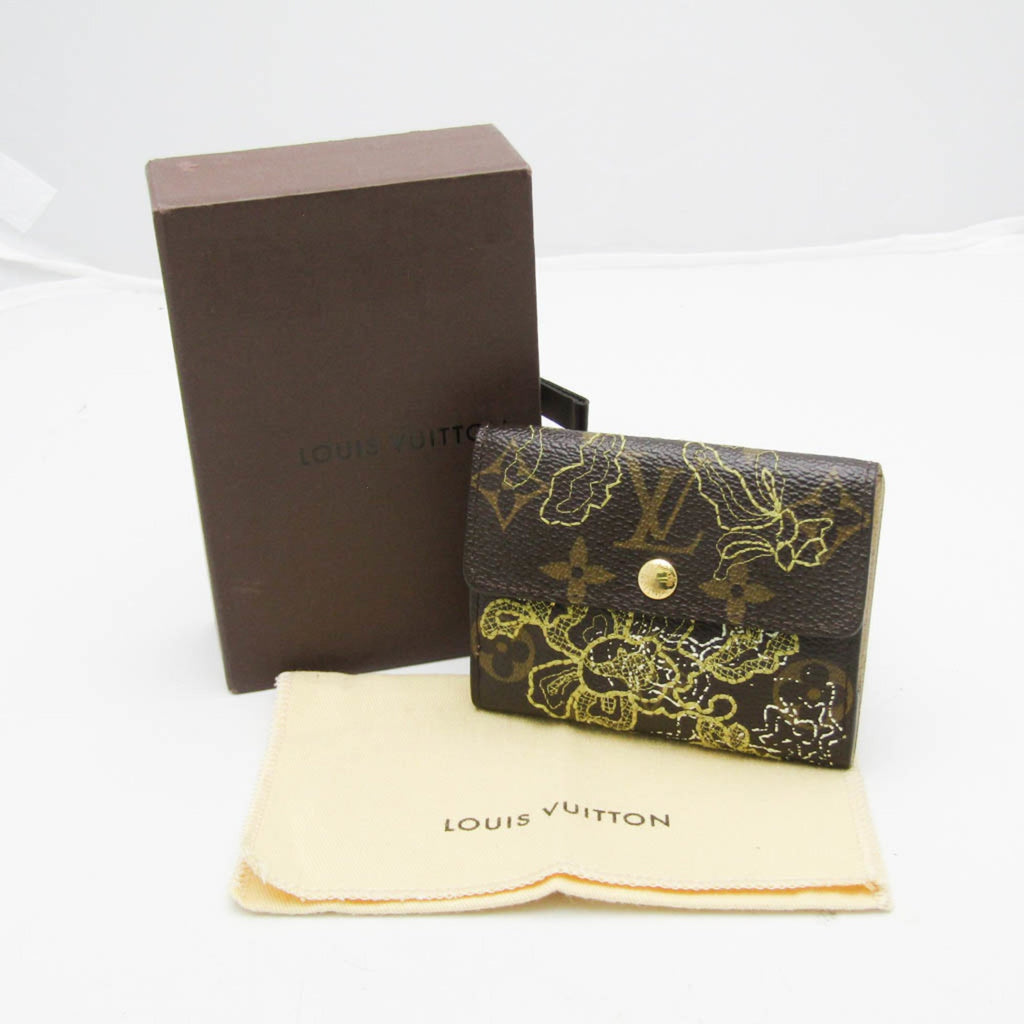 Louis Vuitton Monogram Dentelle Gold Brown Monogram Coin Purse/Coin Case (Pre-Owned)