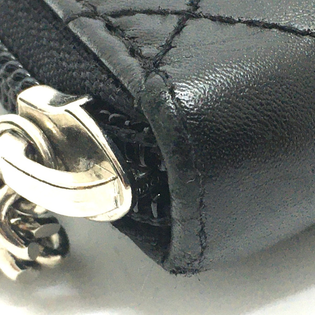 Chanel Black Leather Long Wallet (Bi-Fold) (Pre-Owned)