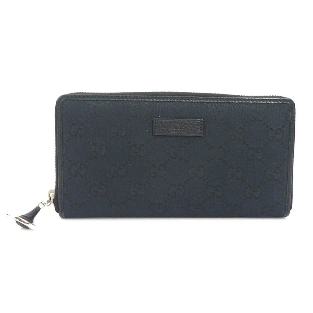 Gucci Black Gg Canvas Long Wallet (Bi-Fold) (Pre-Owned)