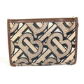 Burberry Brown Pvc Leather Clutch Bag (Pre-Owned)