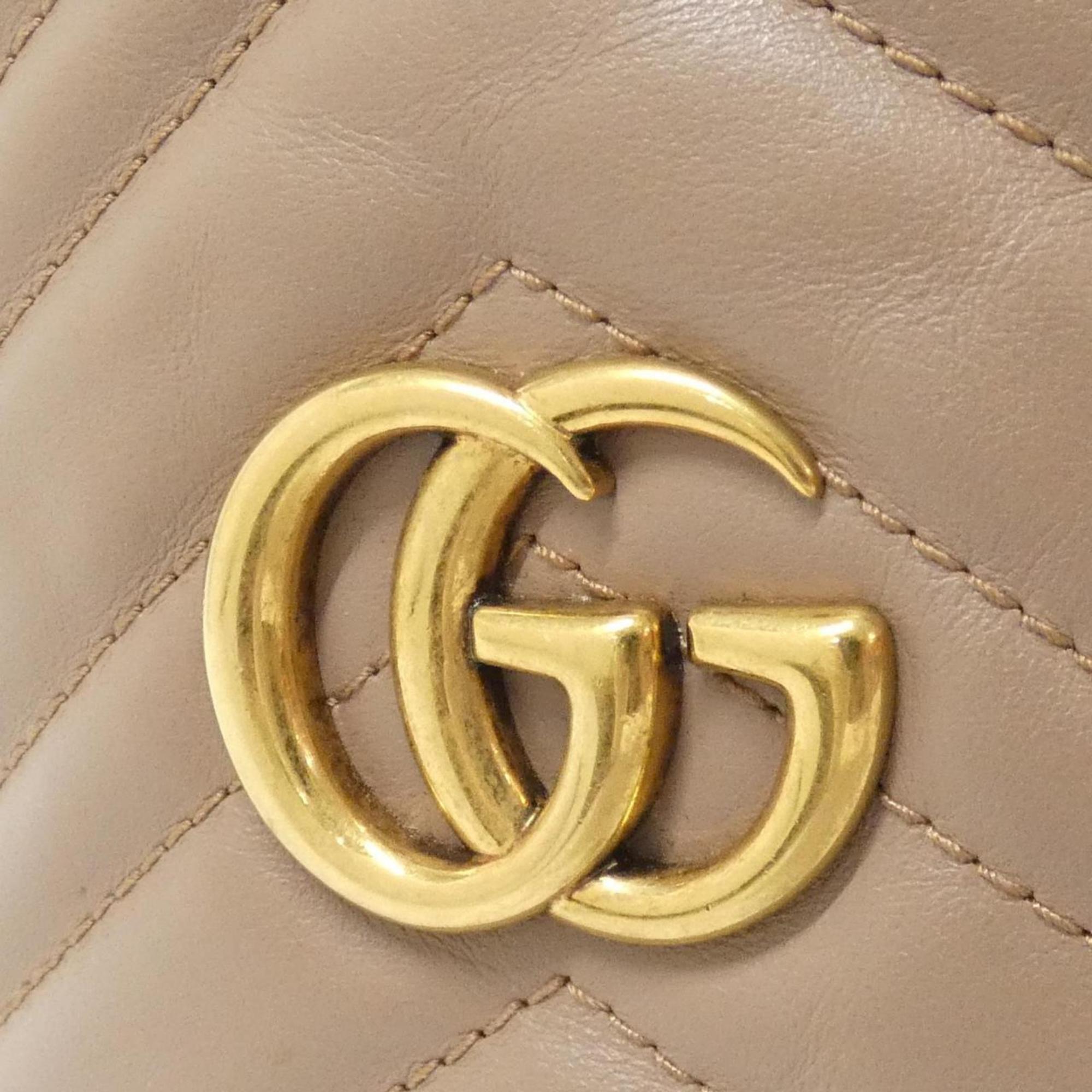 Gucci Beige Leather Shoulder Bag (Pre-Owned)