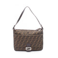 Fendi Brown Canvas Leather Handbag Shoulder Bag (Pre-Owned)