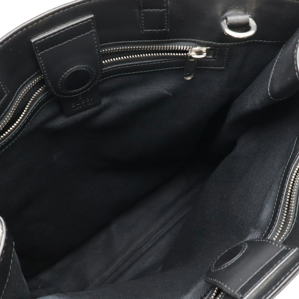 Gucci Black Dark Gray Gg Supreme Shoulder Bag Tote Bag (Pre-Owned)