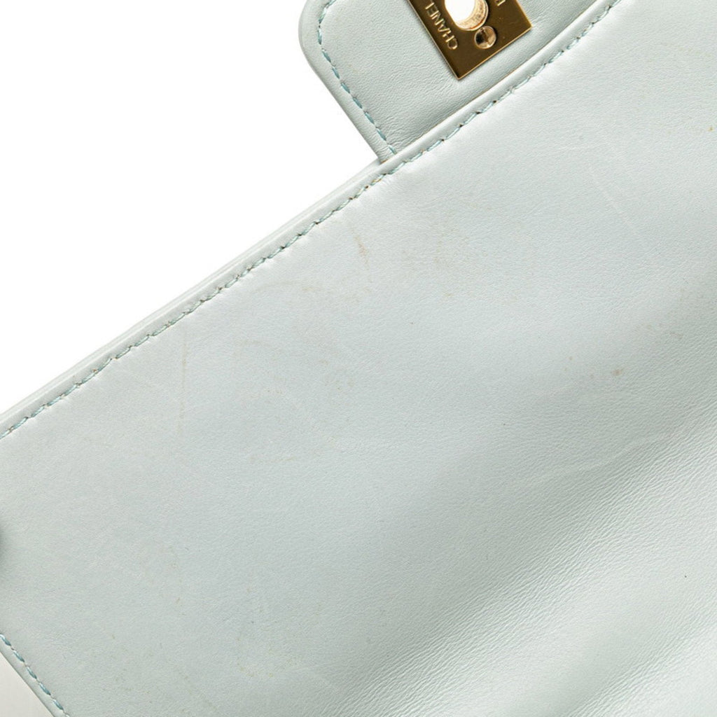 Chanel Blue Leather Handbag (Pre-Owned)