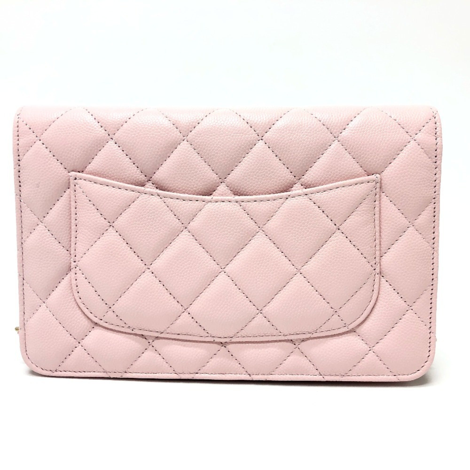 Chanel Pink Caviar Leather Shoulder Bag (Pre-Owned)