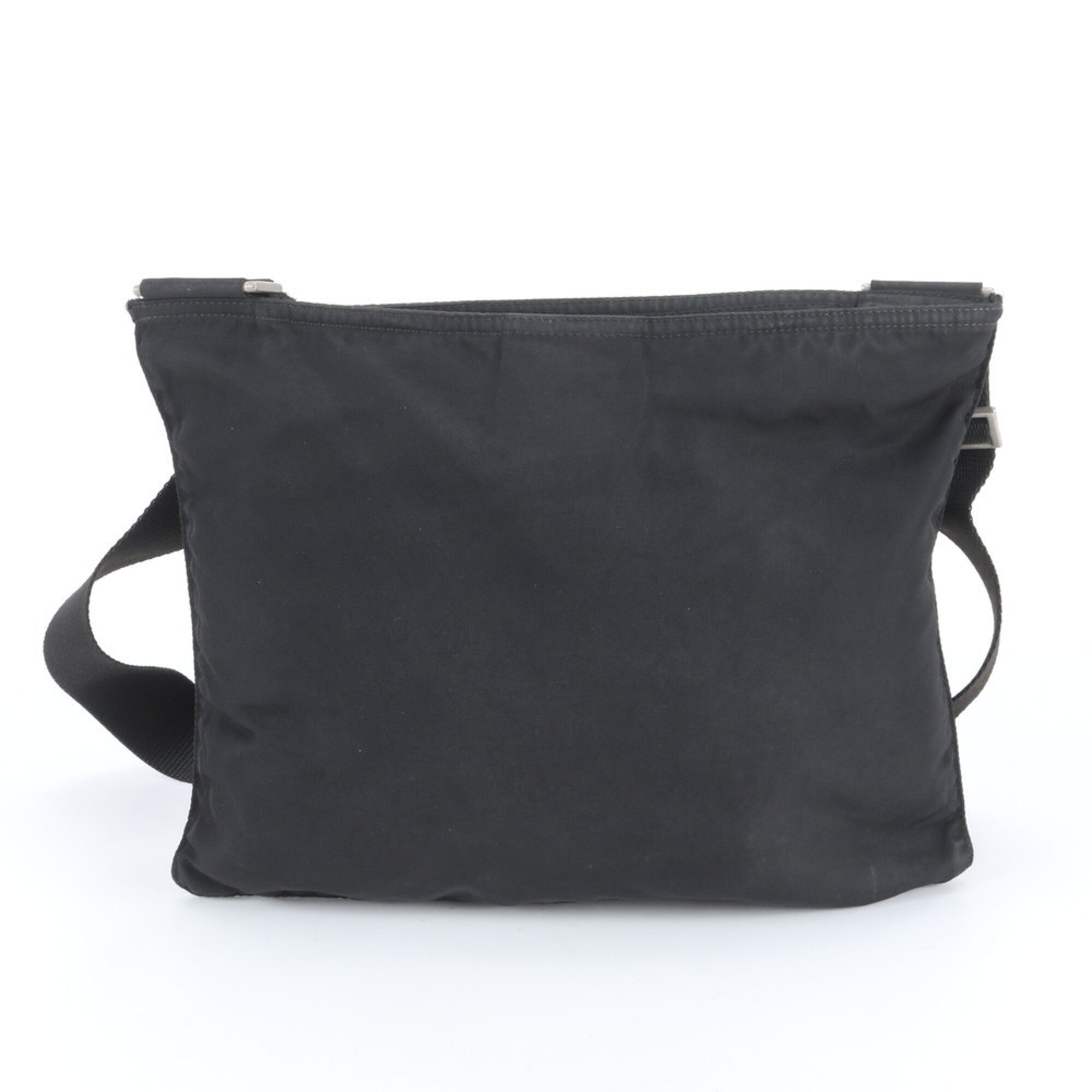 Prada Black Nylon Leather Shoulder Bag (Pre-Owned)
