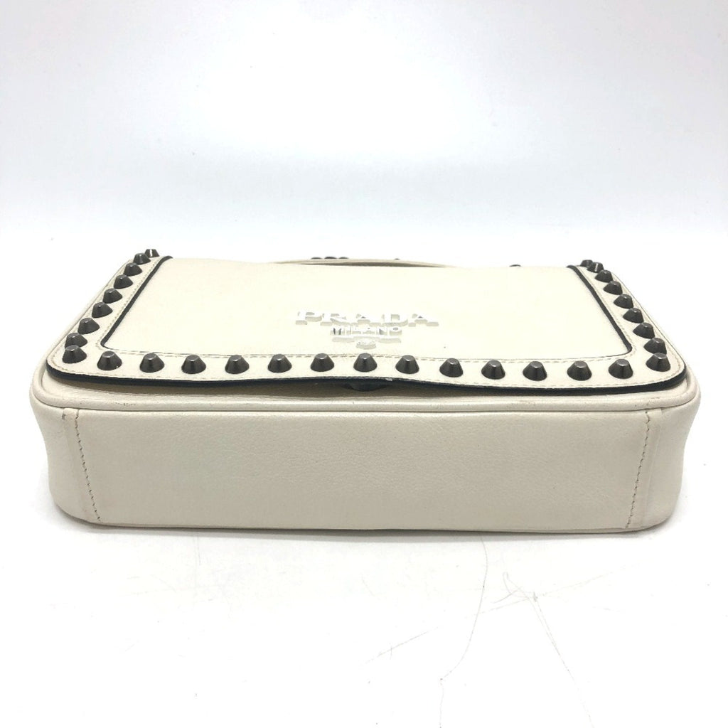 Prada White Leather Shoulder Bag (Pre-Owned)