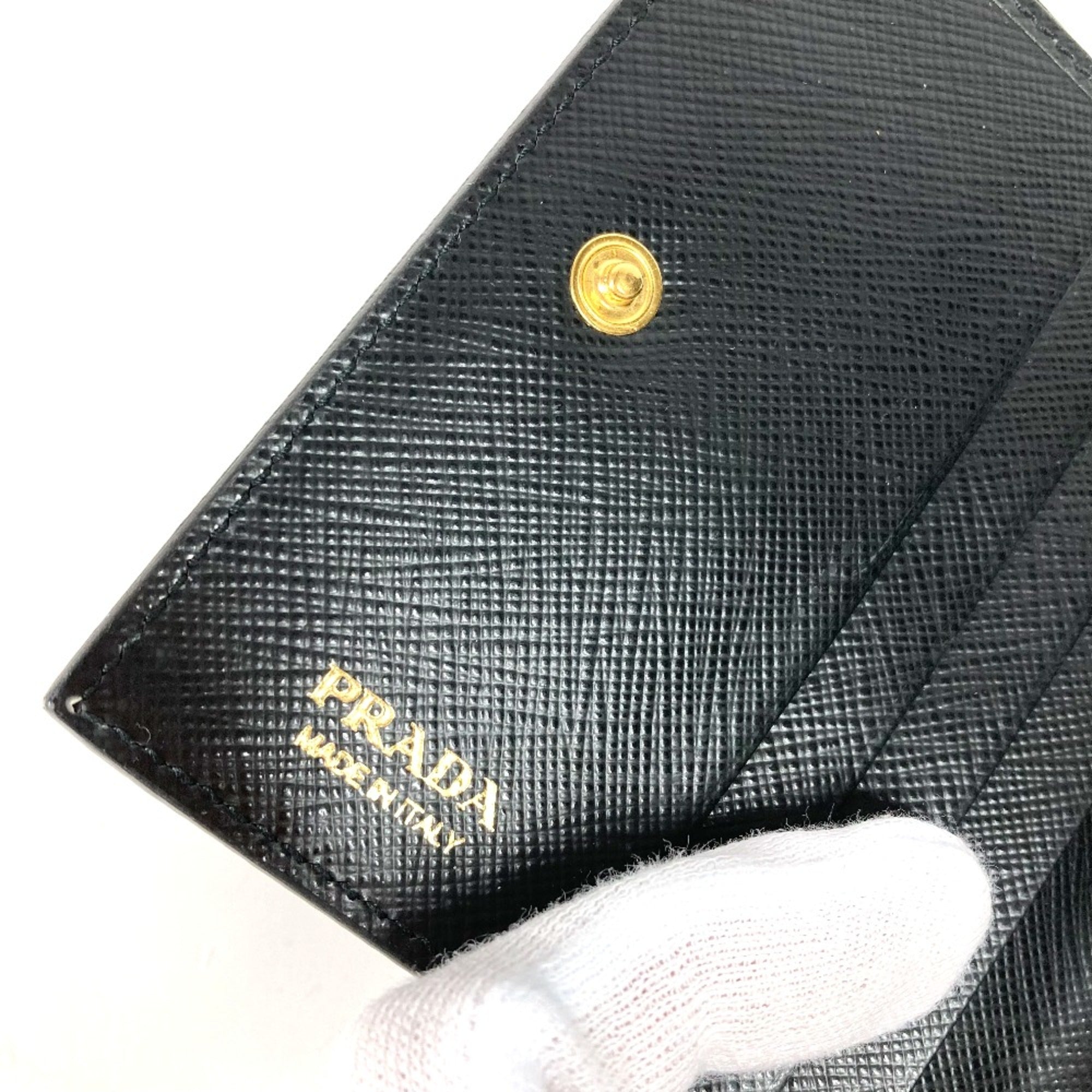 Prada Black Leather Wallet (Bi-Fold) (Pre-Owned)