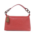 Chanel Red Color Grained Calfskin Handbag (Pre-Owned)