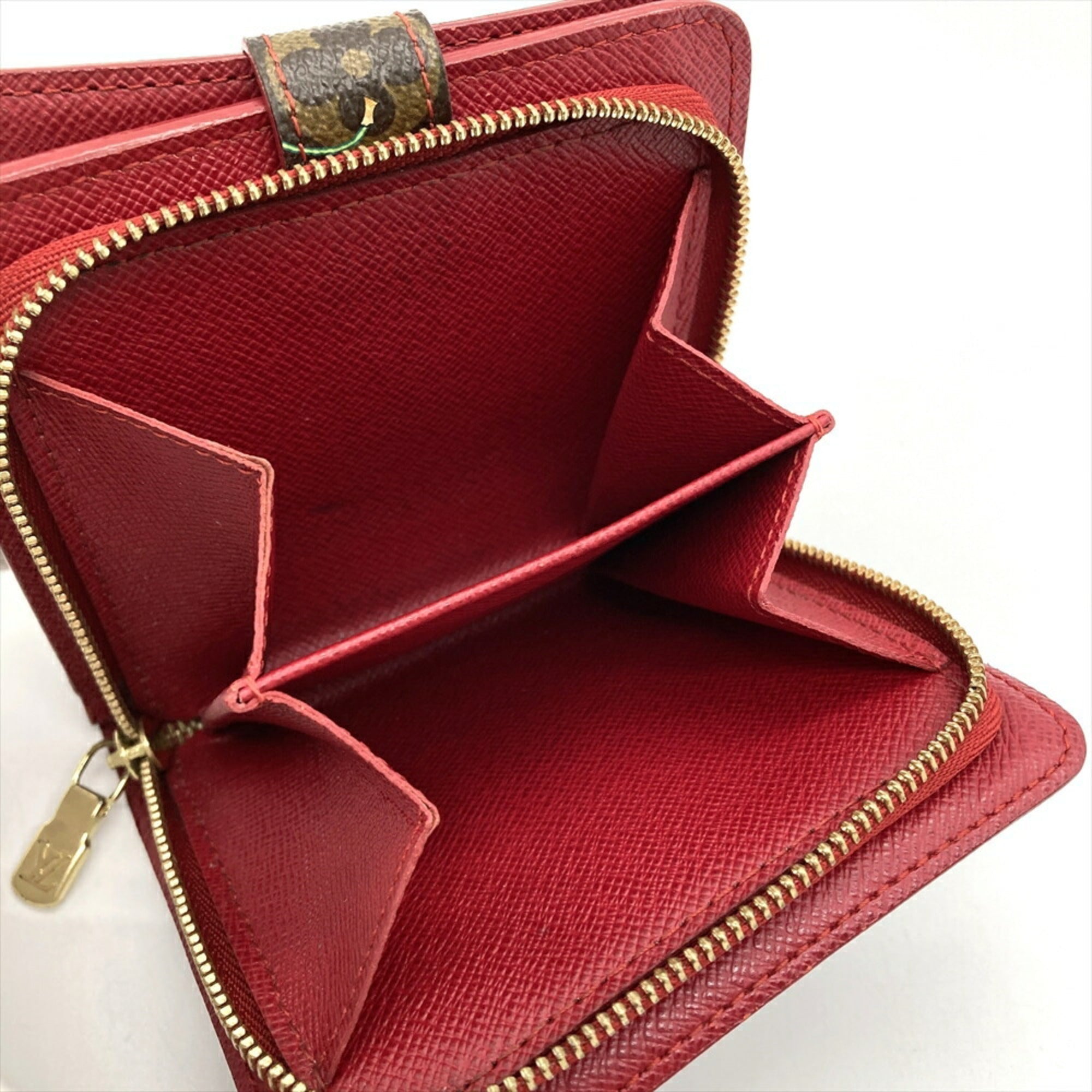 Louis Vuitton Brown Monogram Cherry Leather Wallet (Bi-Fold) (Pre-Owned)