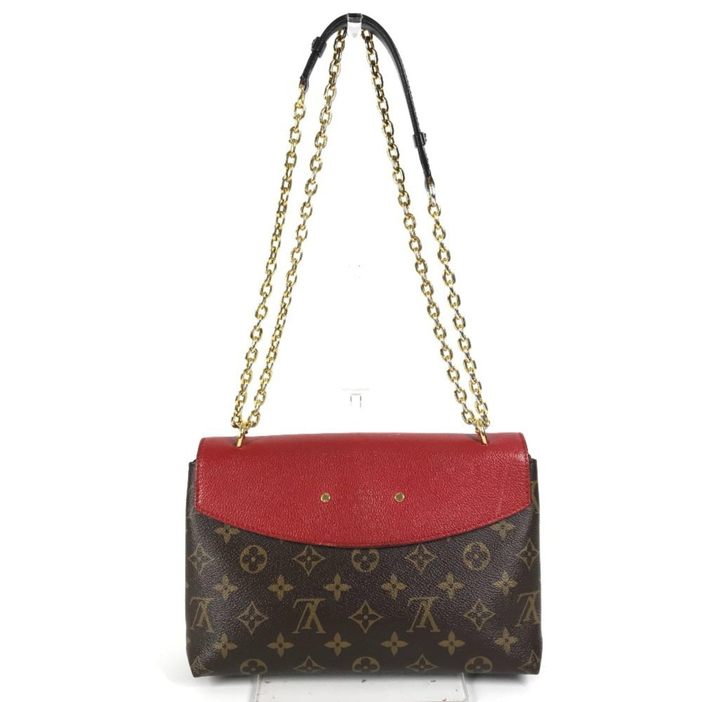 Louis Vuitton Brown Red Color Monogram Pochette Shoulder Bag (Pre-Owned)