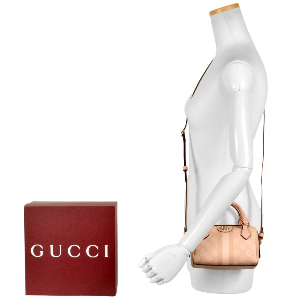 Gucci Ophidia Pink Gg Supreme Handbag Shoulder Bag (Pre-Owned)