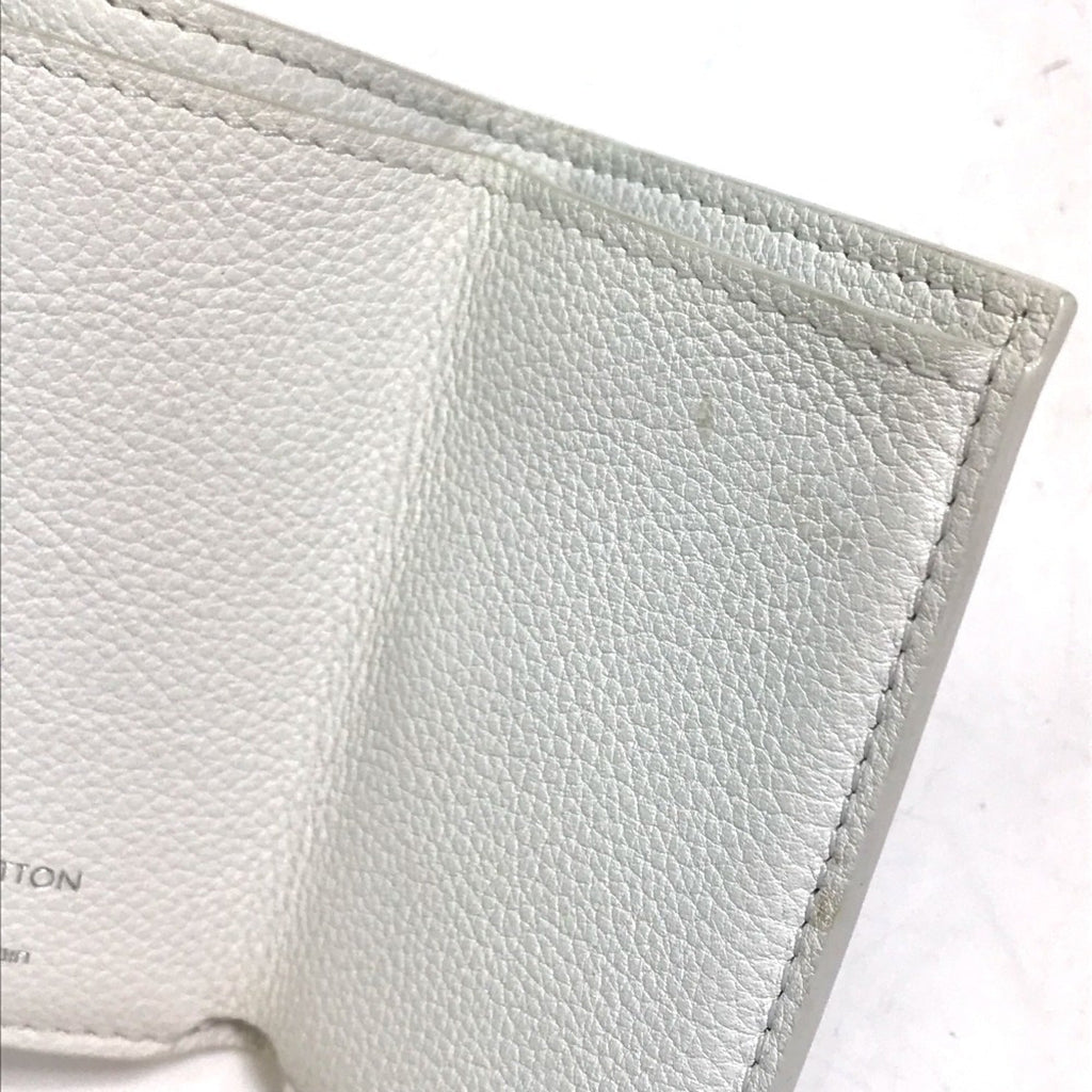 Louis Vuitton White Leather Wallet (Tri-Fold) (Pre-Owned)