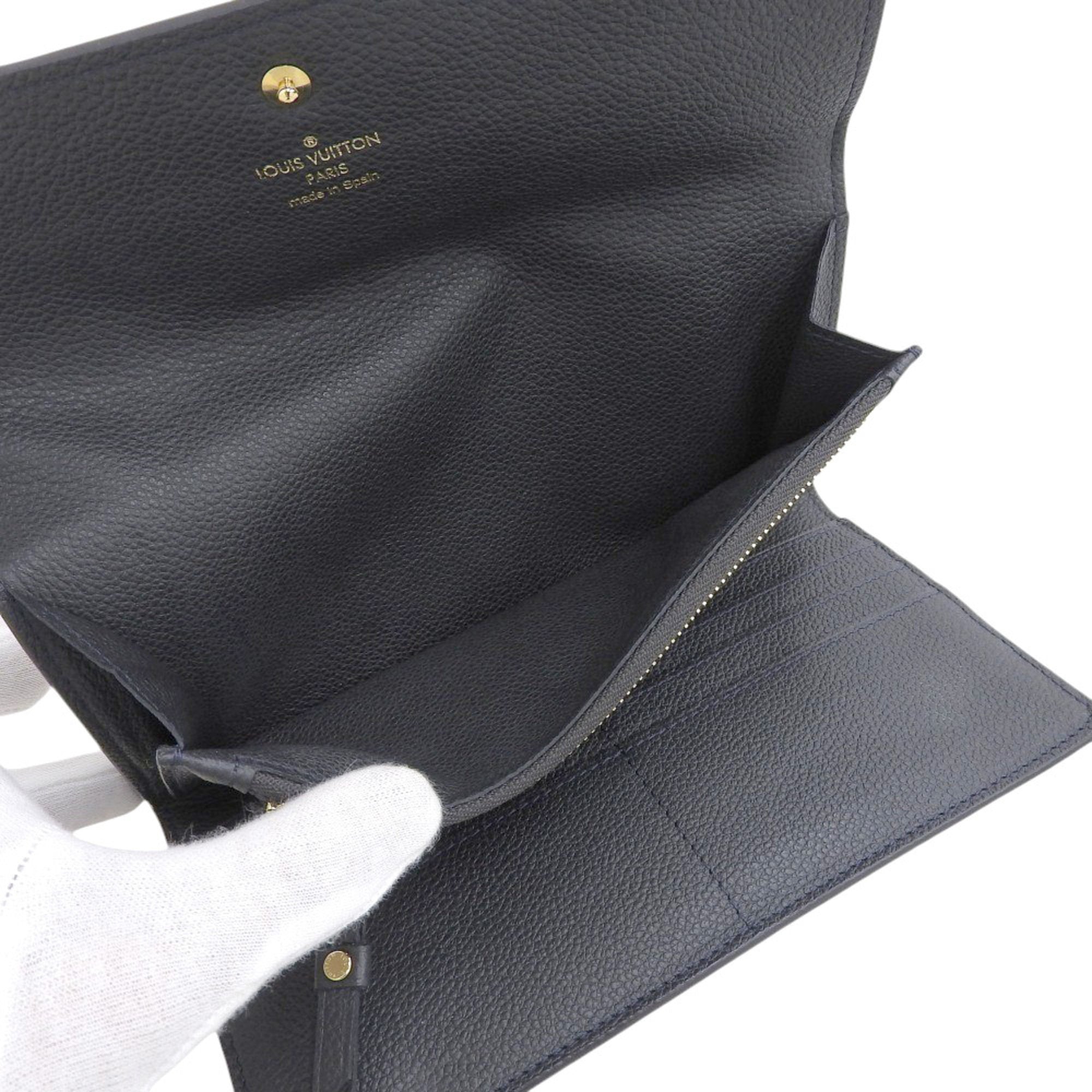 Louis Vuitton Infini Navy Monogram Empreinte Long Wallet (Tri-Fold) (Pre-Owned)
