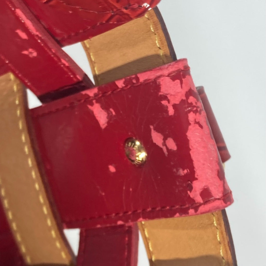 Louis Vuitton Brown Red Color Monogram Shoulder Bag Tote Bag (Pre-Owned)