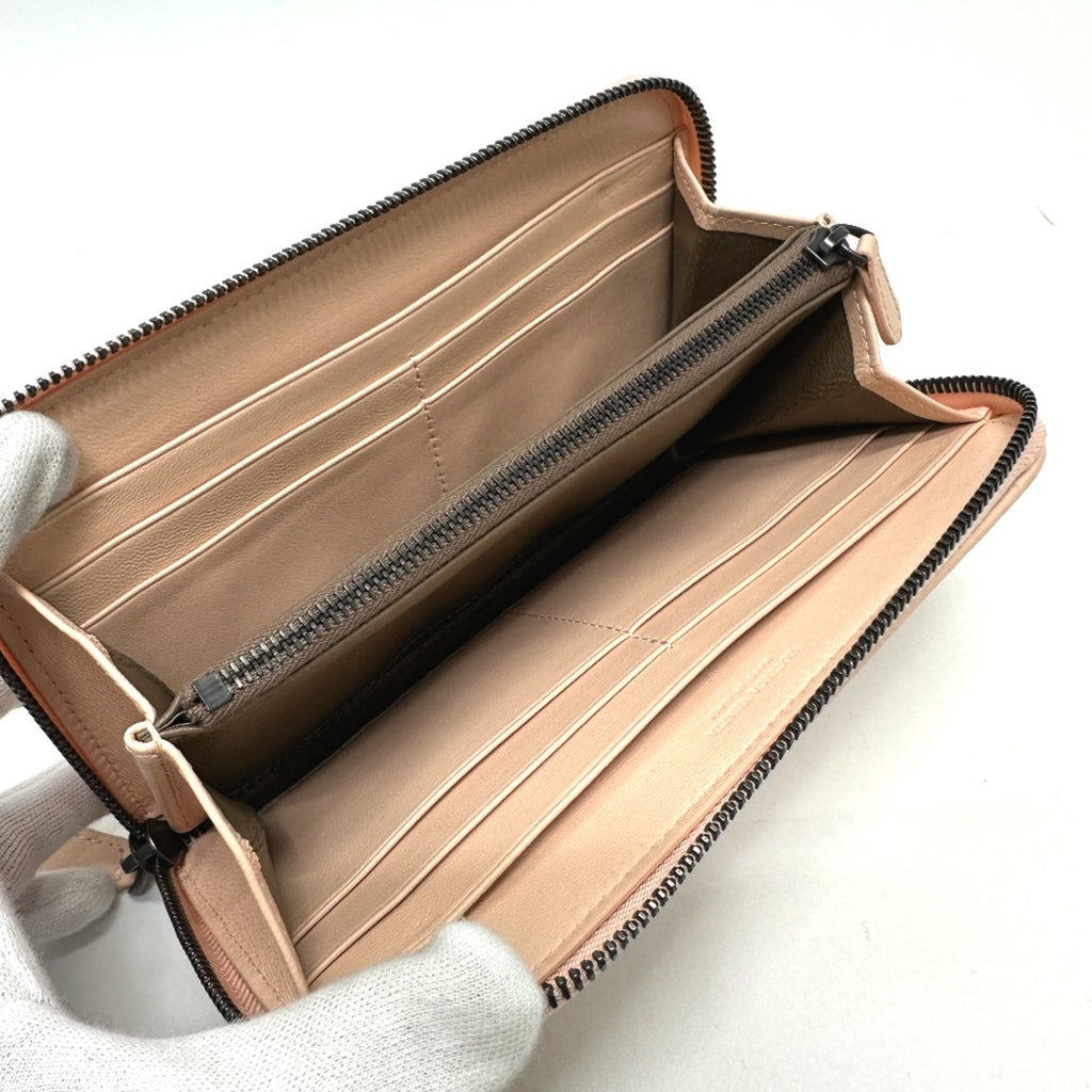 Bottega Veneta Pink Leather Long Wallet (Bi-Fold) (Pre-Owned)