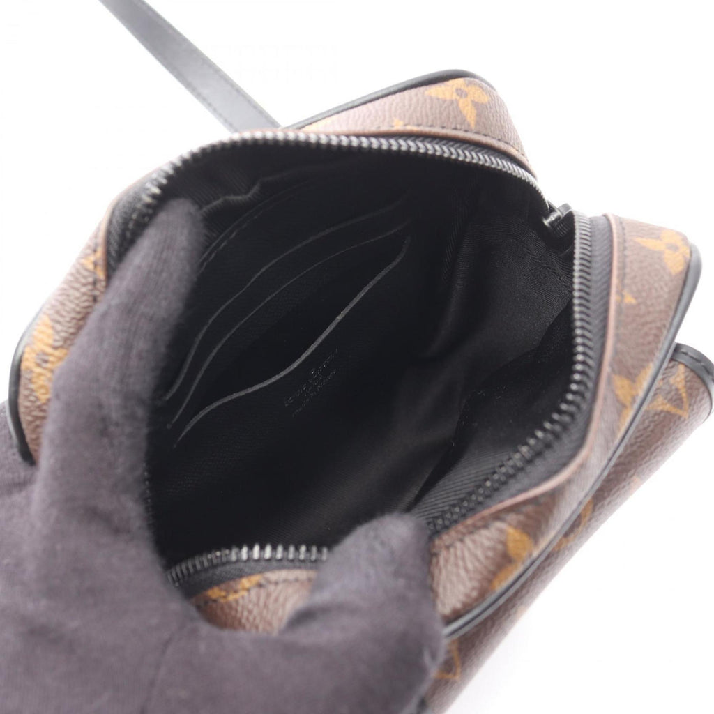 Louis Vuitton Black Brown Monogram Macassar Coated Canvas Shoulder Bag (Pre-Owned)