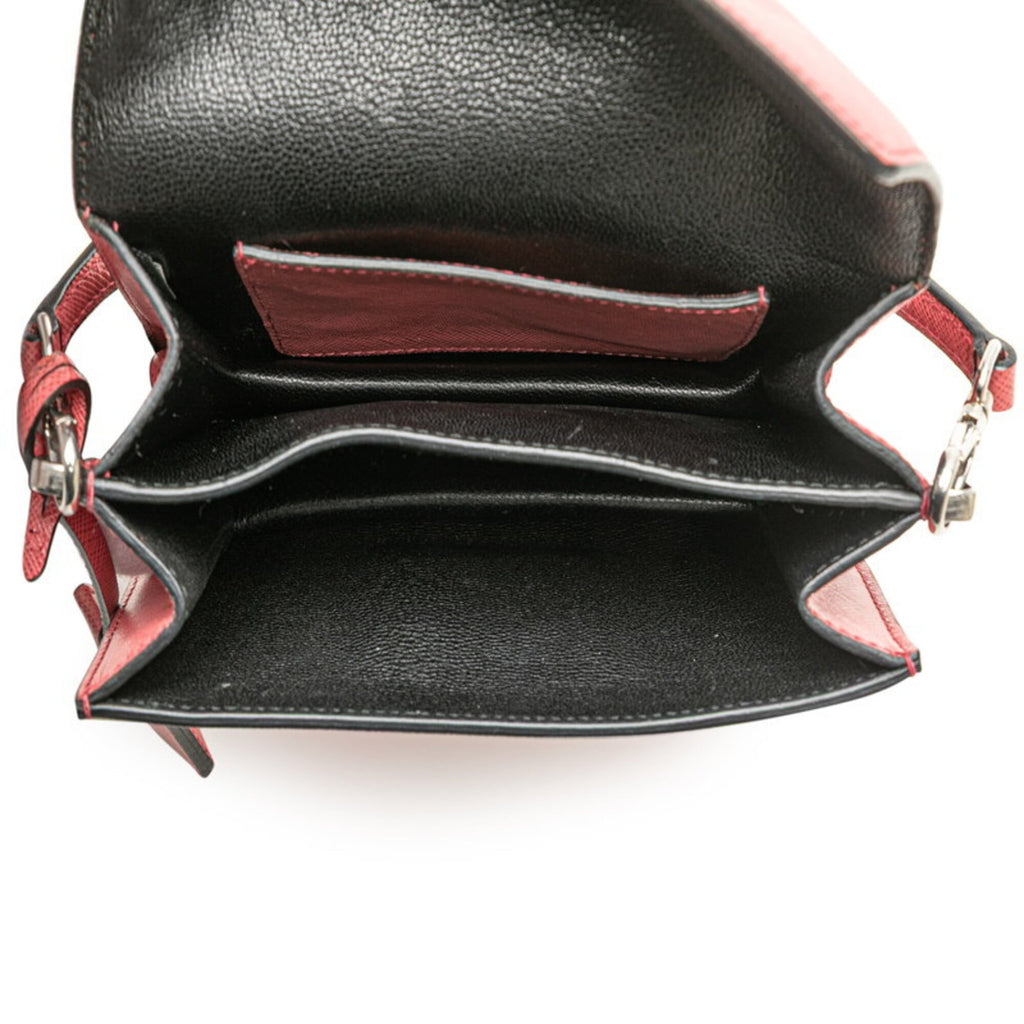 Prada Pink Leather Handbag Shoulder Bag (Pre-Owned)