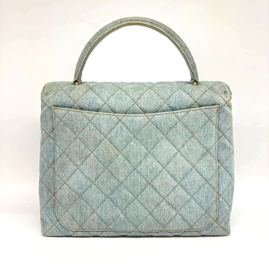 Chanel Denim Denim Leather Handbag (Pre-Owned)