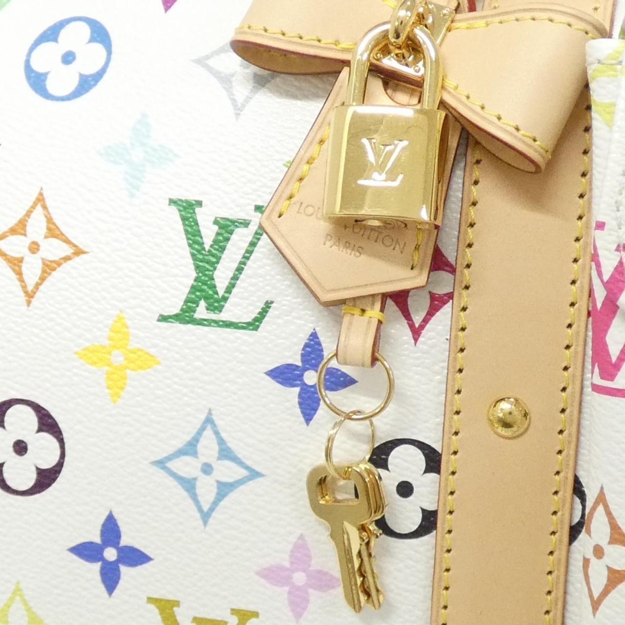 Louis Vuitton Monogram Multicolore White Coated Canvas Boston Bag (Pre-Owned)