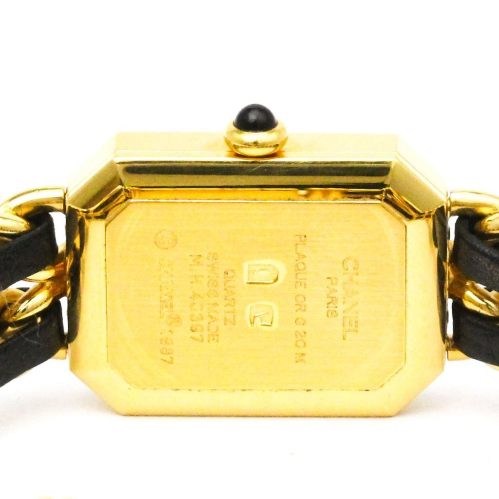 Chanel Premiere Rock Quartz Watch Plated Metal And Leather Watch (Pre-Owned)