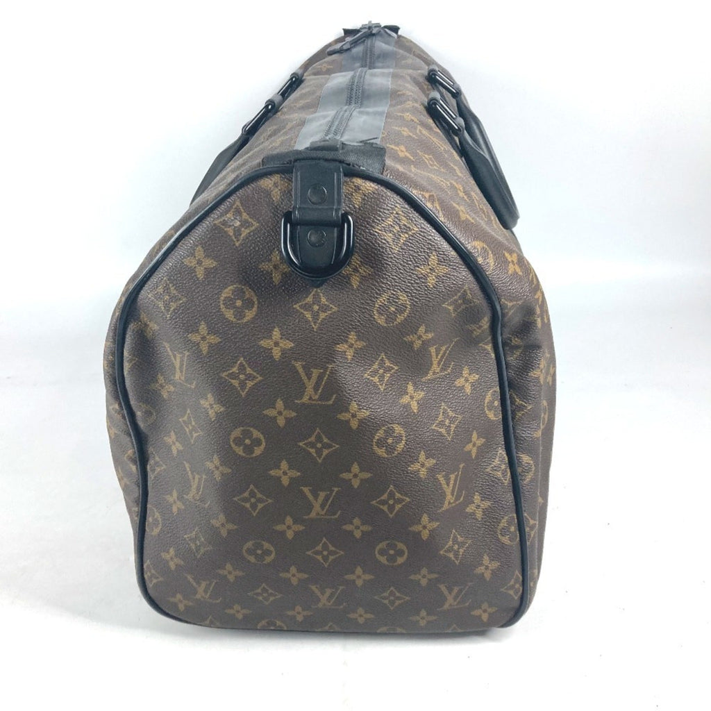 Louis Vuitton Black Brown Monogram Canvas Boston Bag (Pre-Owned)