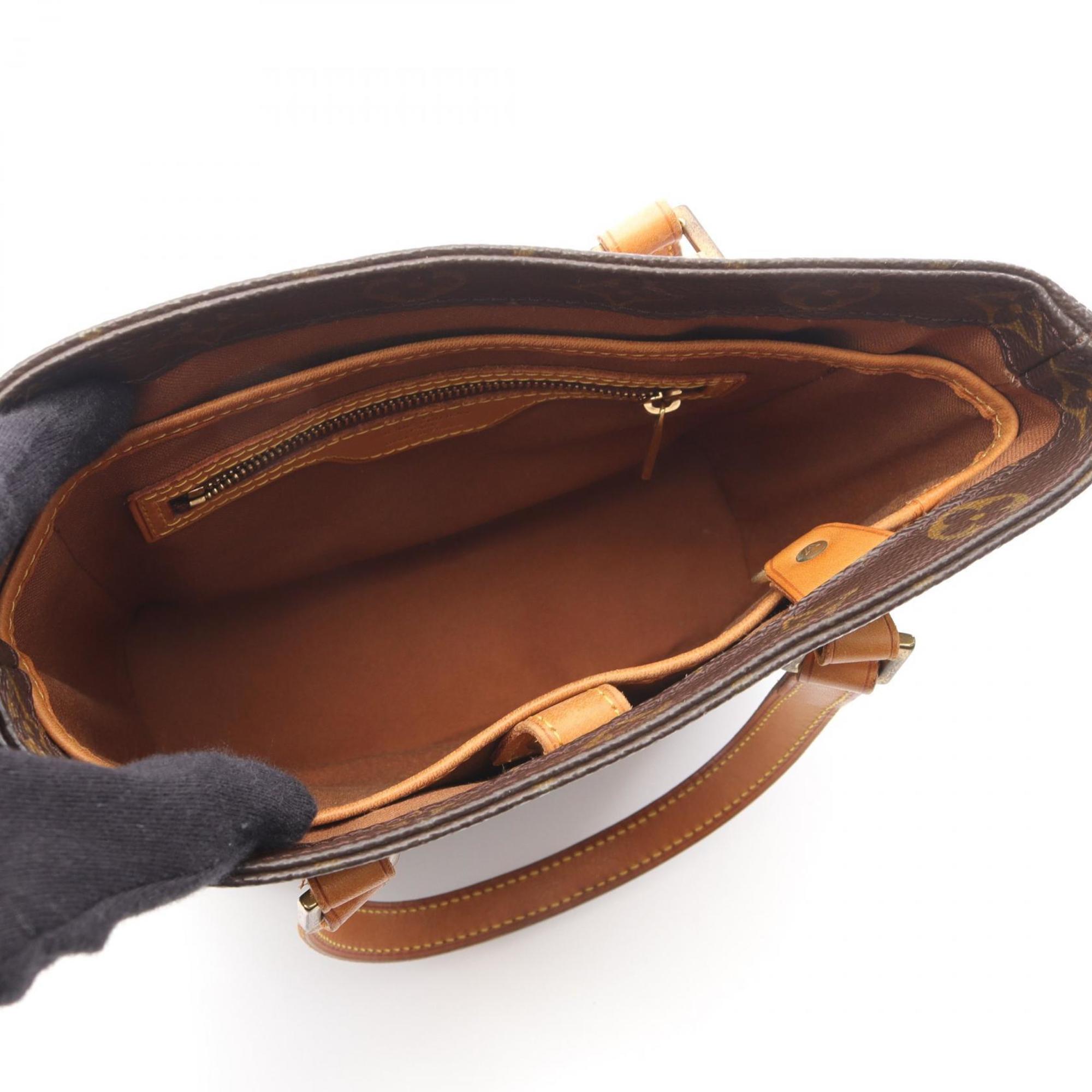 Louis Vuitton Monogram Brown Coated Canvas Leather Handbag (Pre-Owned)