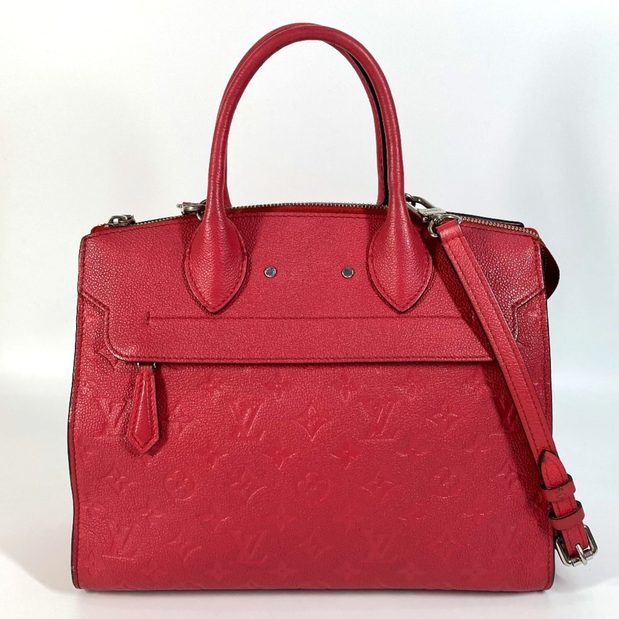 Louis Vuitton Monogram Empreinte Red Color Monogram Empreinte Handbag Shoulder Bag (Pre-Owned)