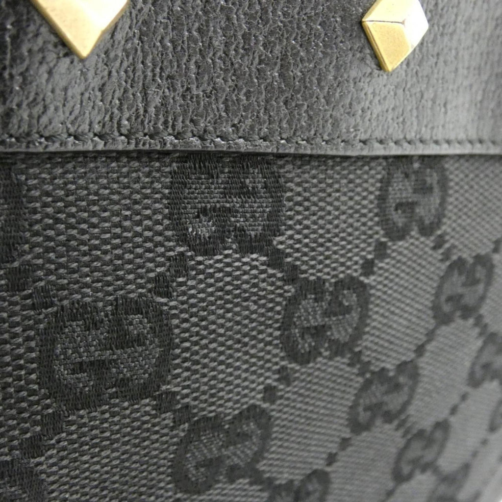 Gucci Black Gg Canvas Shoulder Bag (Pre-Owned)