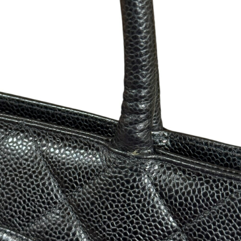 Chanel Caviar Skin Black Caviar Leather Tote Bag (Pre-Owned)