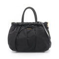 Prada Black Nylon Leather Handbag (Pre-Owned)