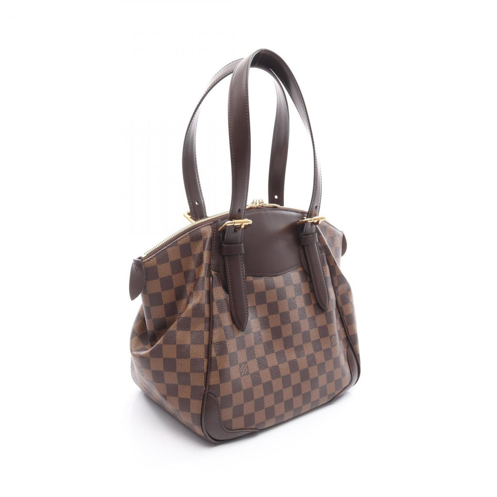 Louis Vuitton Damier Brown Ebene Coated Canvas Leather Shoulder Bag (Pre-Owned)