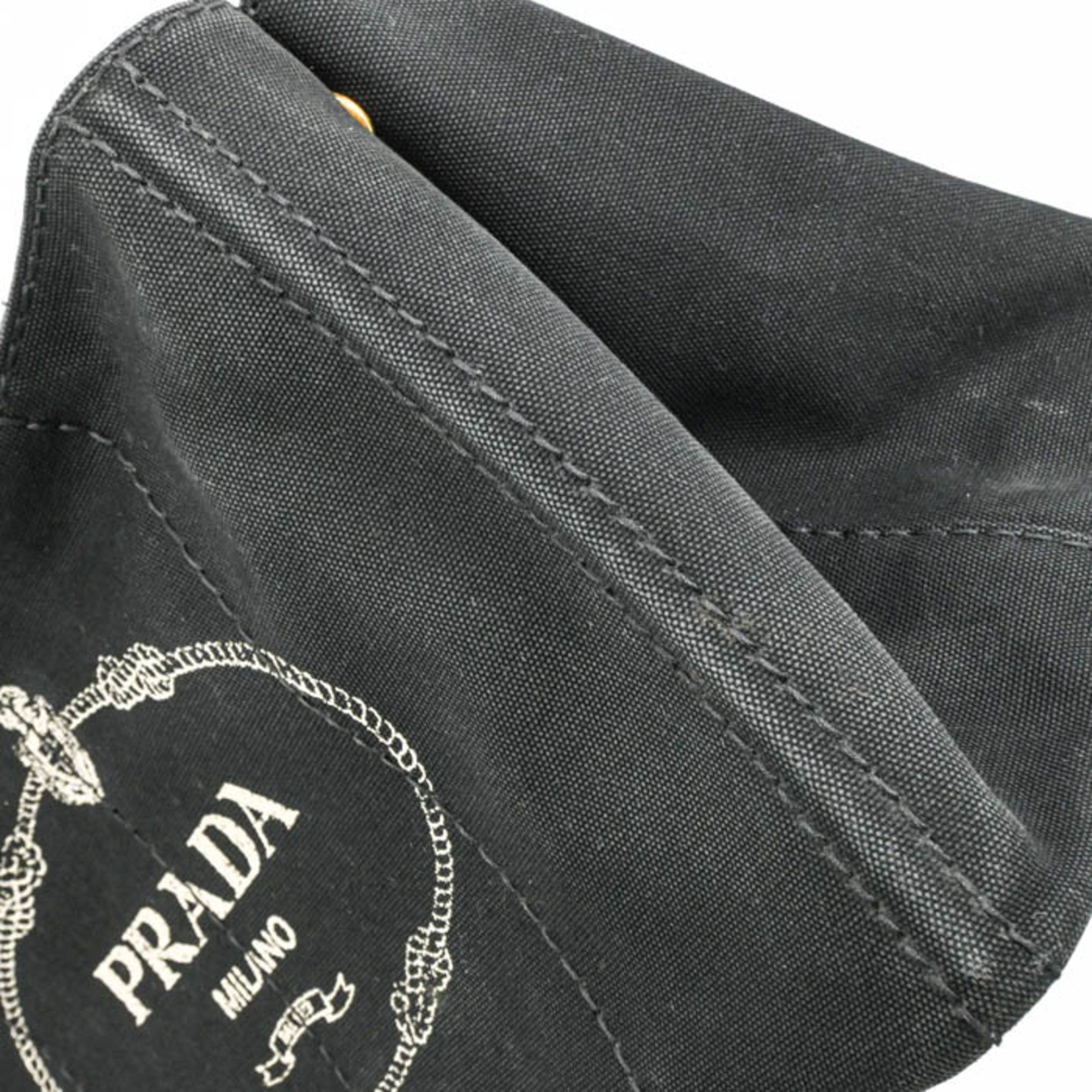 Prada Black Denim Handbag Shoulder Bag Tote Bag (Pre-Owned)