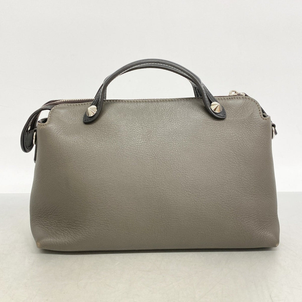 Fendi Gray Leather Handbag (Pre-Owned)
