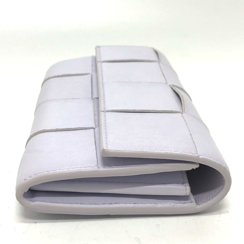 Bottega Veneta Purple Leather Long Wallet (Bi-Fold) (Pre-Owned)