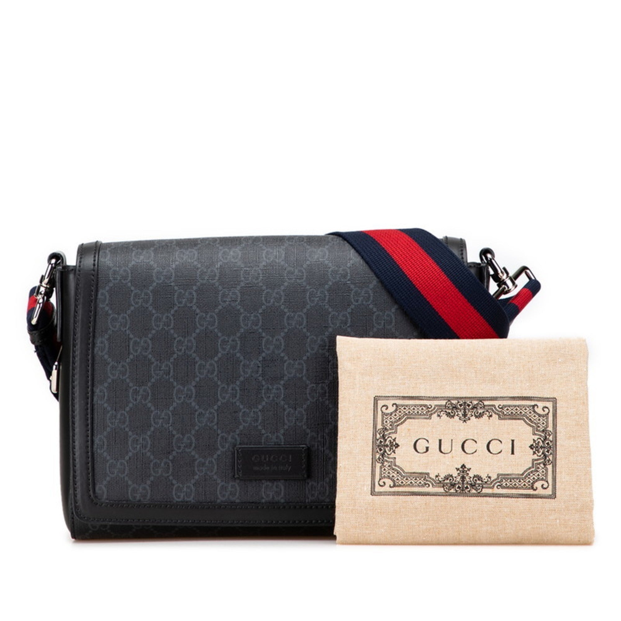 Gucci Black Pvc Leather Shoulder Bag (Pre-Owned)