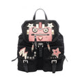 Prada Black Pink White Nylon Leather Backpack Handbag (Pre-Owned)