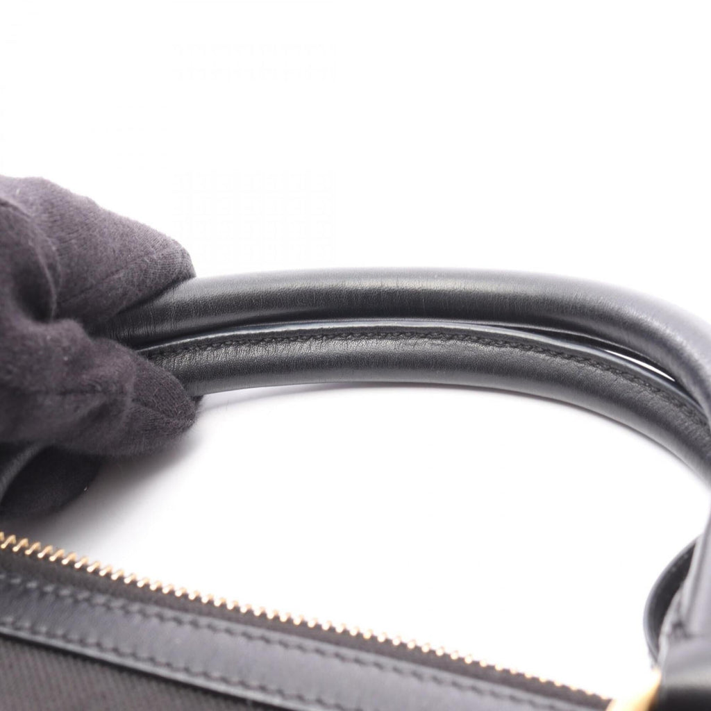 Prada Black Canvas Leather Handbag (Pre-Owned)
