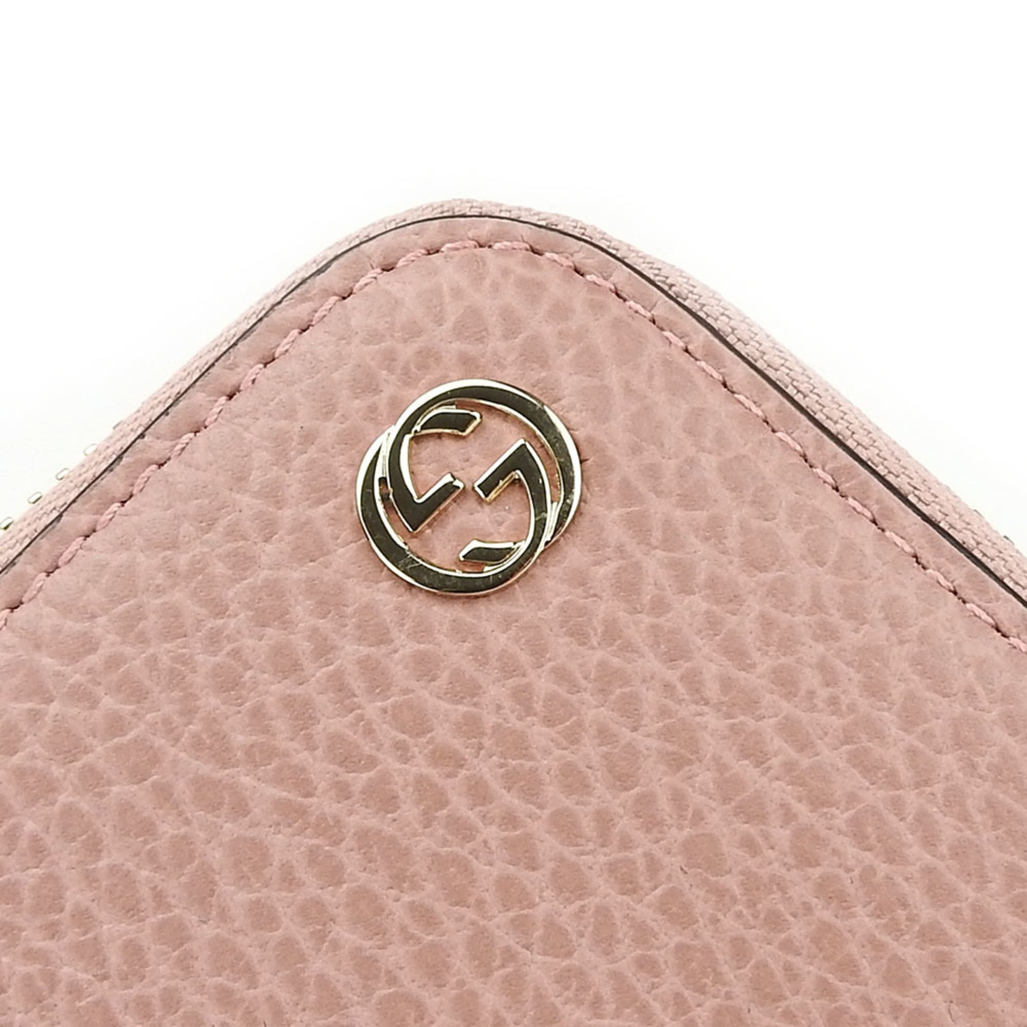 Gucci Pink Leather Long Wallet (Bi-Fold) (Pre-Owned)