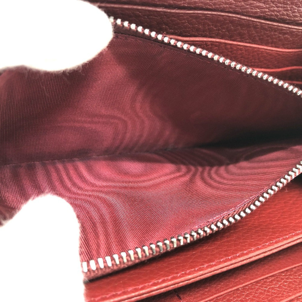Prada Red Leather Long Wallet (Bi-Fold) (Pre-Owned)