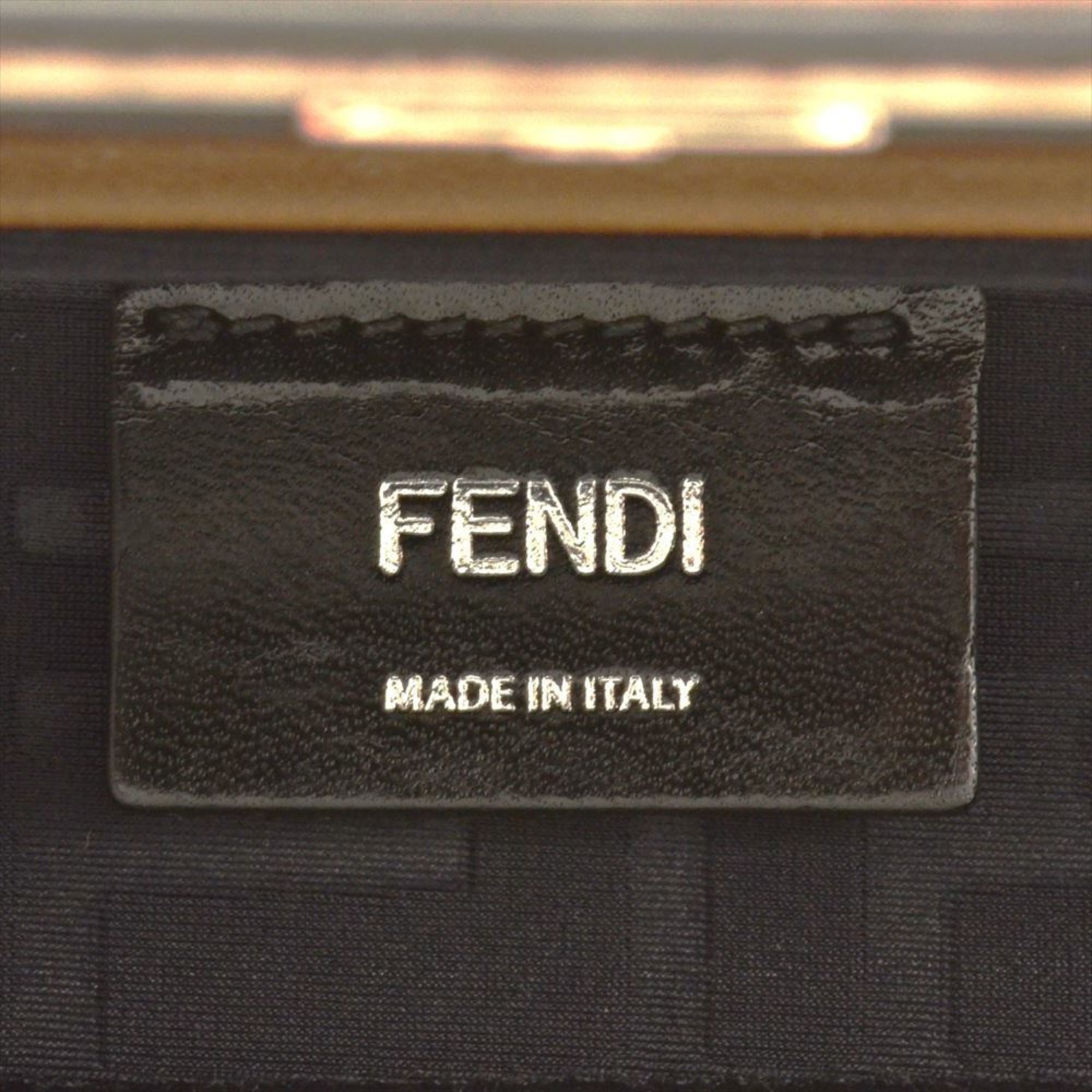 Fendi Brown Pvc Leather Shoulder Bag (Pre-Owned)