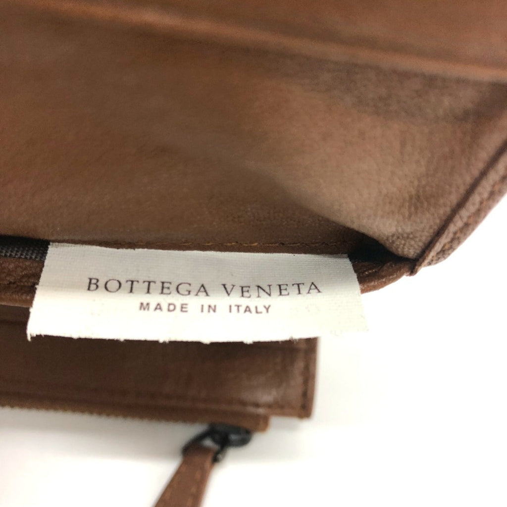 Bottega Veneta Brown Leather Wallet (Tri-Fold) (Pre-Owned)