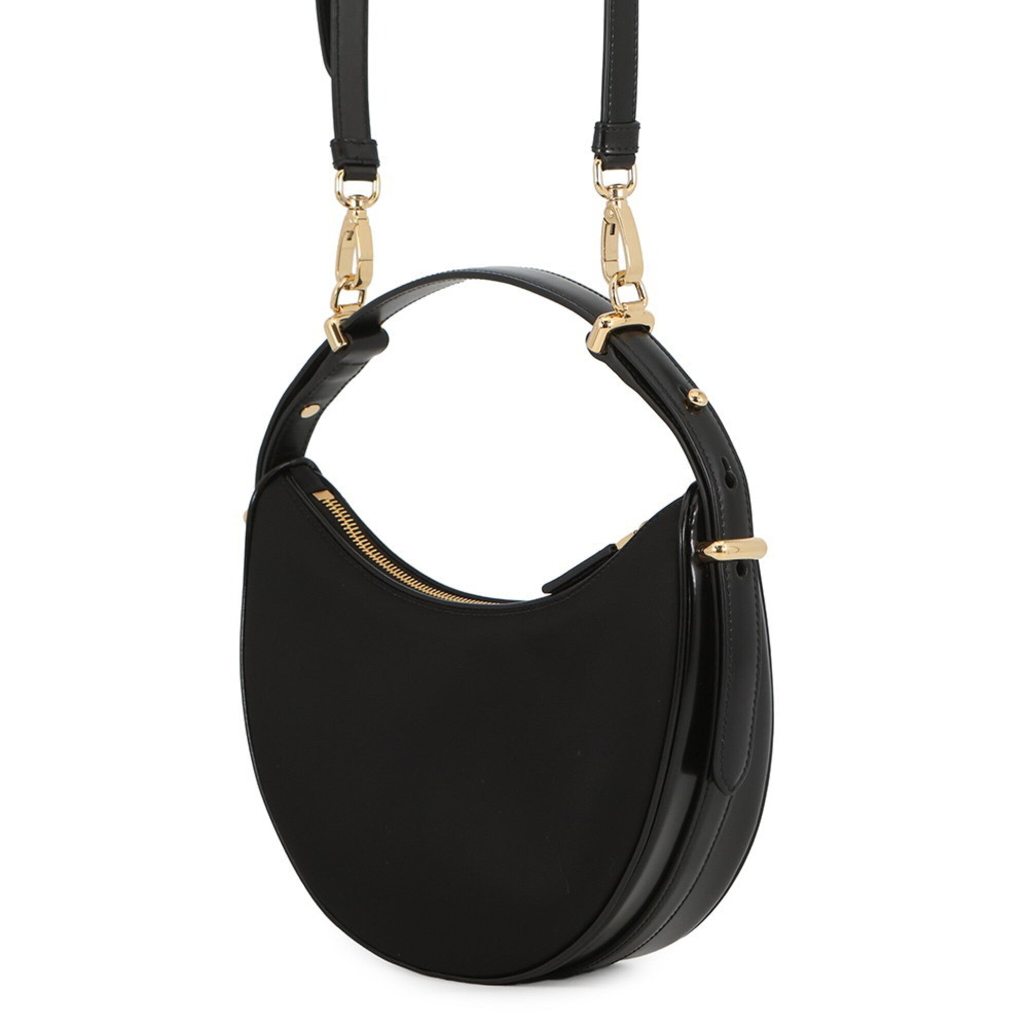 Prada Black Nylon Leather Handbag Shoulder Bag (Pre-Owned)