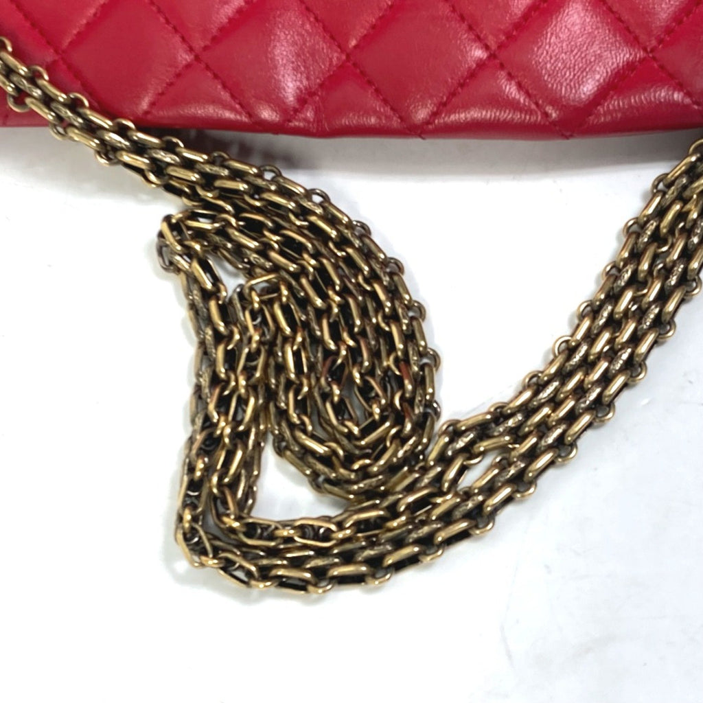 Chanel Red Leather Shoulder Bag (Pre-Owned)